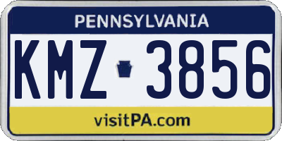 PA license plate KMZ3856