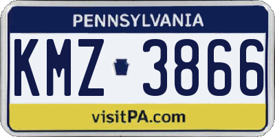 PA license plate KMZ3866