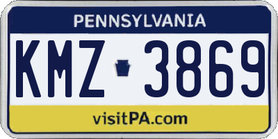 PA license plate KMZ3869