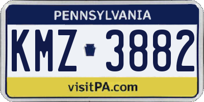 PA license plate KMZ3882