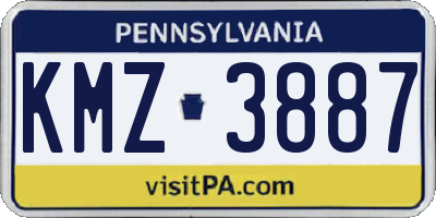 PA license plate KMZ3887