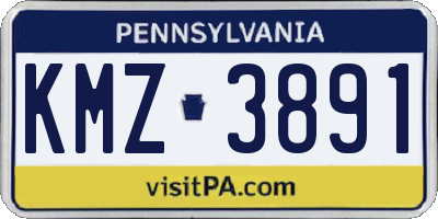 PA license plate KMZ3891