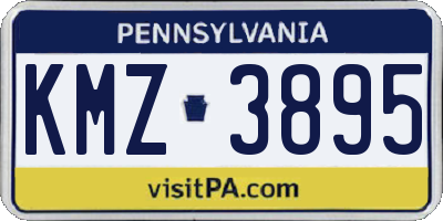 PA license plate KMZ3895