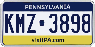 PA license plate KMZ3898