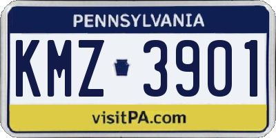 PA license plate KMZ3901