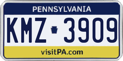 PA license plate KMZ3909