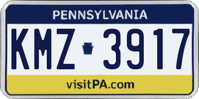 PA license plate KMZ3917