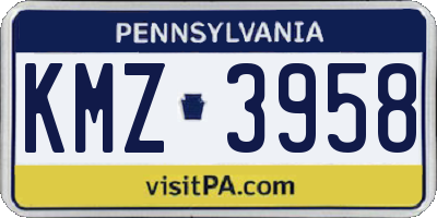PA license plate KMZ3958