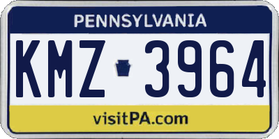 PA license plate KMZ3964