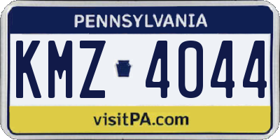 PA license plate KMZ4044