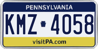PA license plate KMZ4058