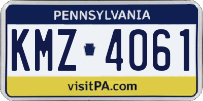 PA license plate KMZ4061