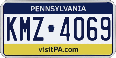 PA license plate KMZ4069