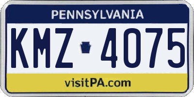 PA license plate KMZ4075