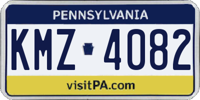 PA license plate KMZ4082