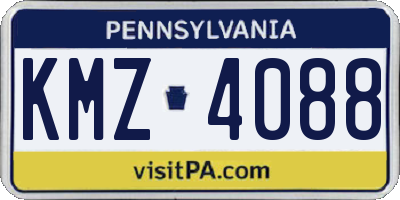 PA license plate KMZ4088