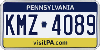 PA license plate KMZ4089