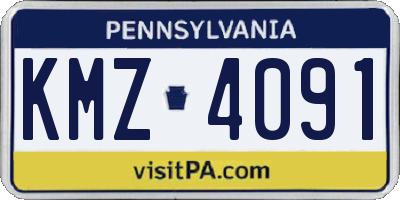 PA license plate KMZ4091