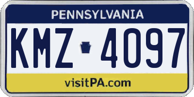 PA license plate KMZ4097