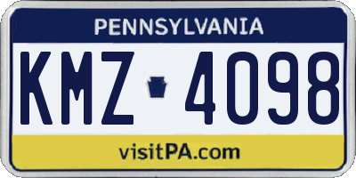 PA license plate KMZ4098