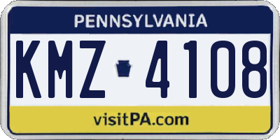 PA license plate KMZ4108