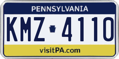 PA license plate KMZ4110