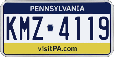 PA license plate KMZ4119