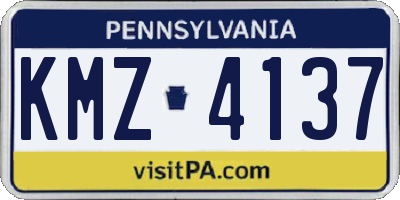 PA license plate KMZ4137