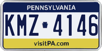 PA license plate KMZ4146