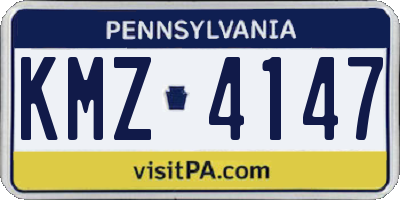PA license plate KMZ4147