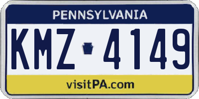 PA license plate KMZ4149
