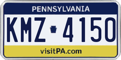 PA license plate KMZ4150