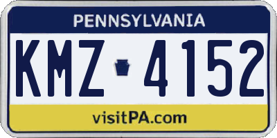 PA license plate KMZ4152