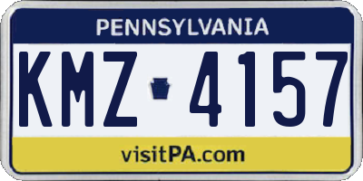 PA license plate KMZ4157