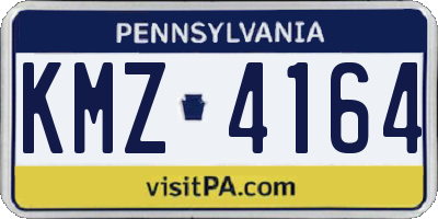 PA license plate KMZ4164