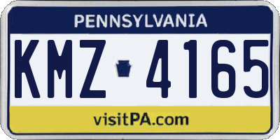 PA license plate KMZ4165