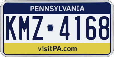 PA license plate KMZ4168