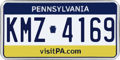 PA license plate KMZ4169