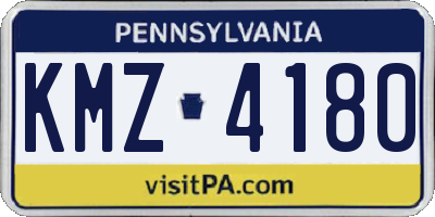 PA license plate KMZ4180