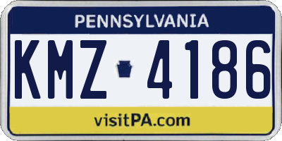 PA license plate KMZ4186