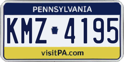 PA license plate KMZ4195