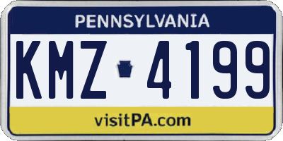 PA license plate KMZ4199