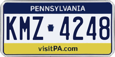 PA license plate KMZ4248