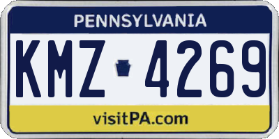 PA license plate KMZ4269