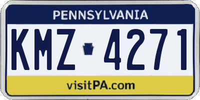 PA license plate KMZ4271