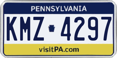 PA license plate KMZ4297