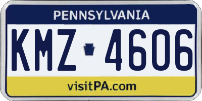 PA license plate KMZ4606