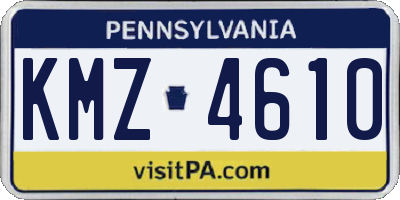 PA license plate KMZ4610