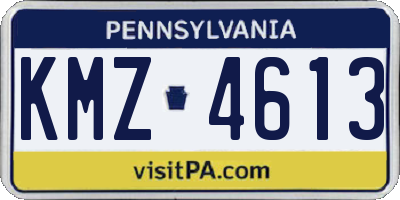 PA license plate KMZ4613