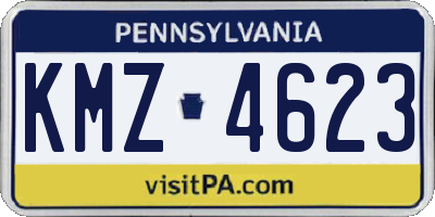 PA license plate KMZ4623
